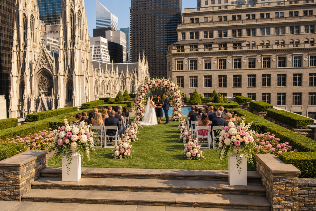 Mariage sur un rooftop de New York