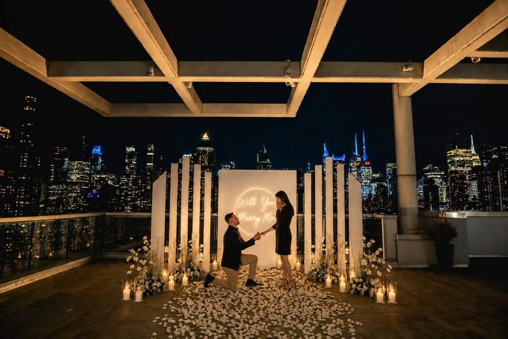 Demande en mariage sur un rooftop de New York